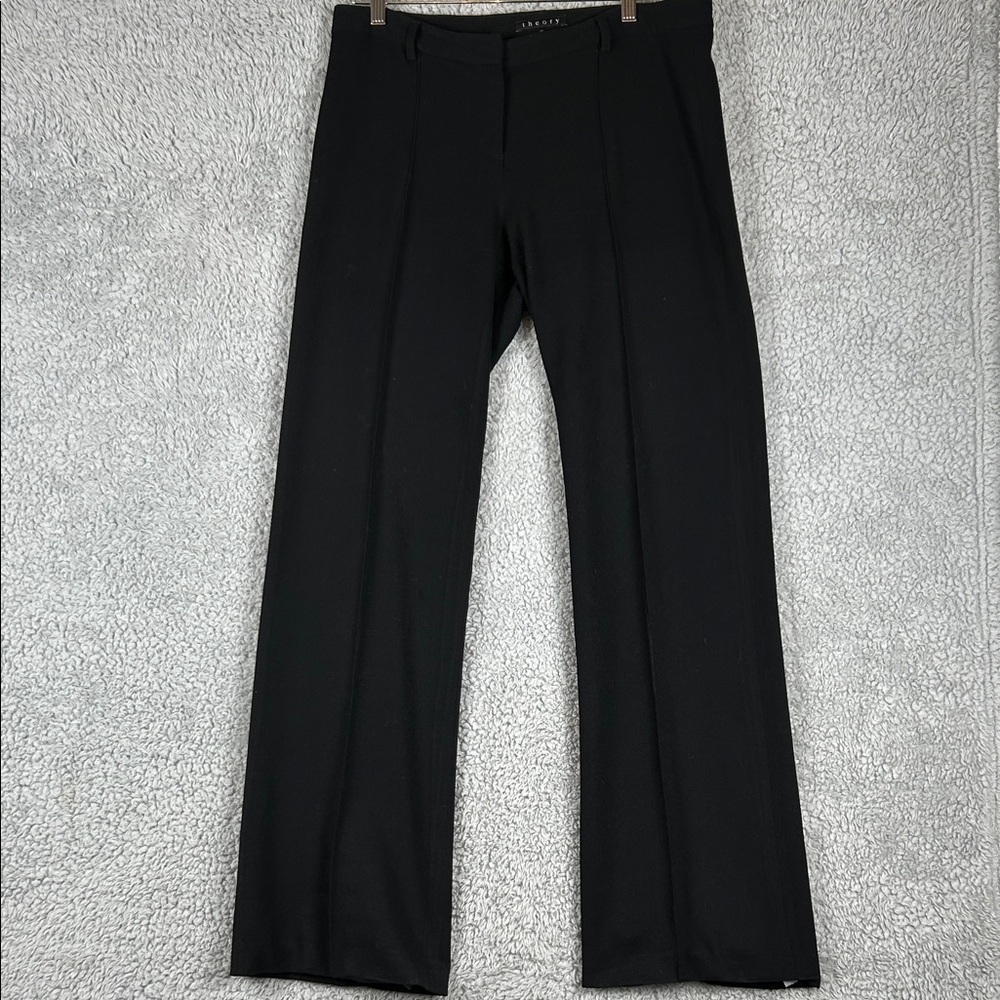Theory Wool Zip Fly Black Pants Women’s Size 12